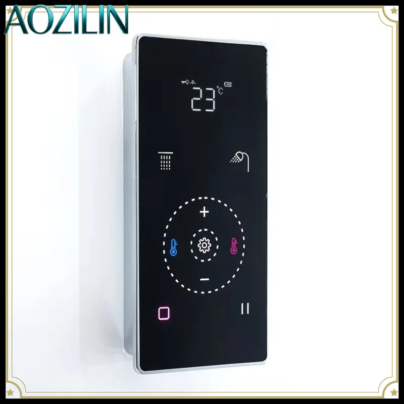 AOZILIN Digital Smart Thermostatic Shower Mixer Valve Recessed 2/3 Way Shower Control System Complete Kit