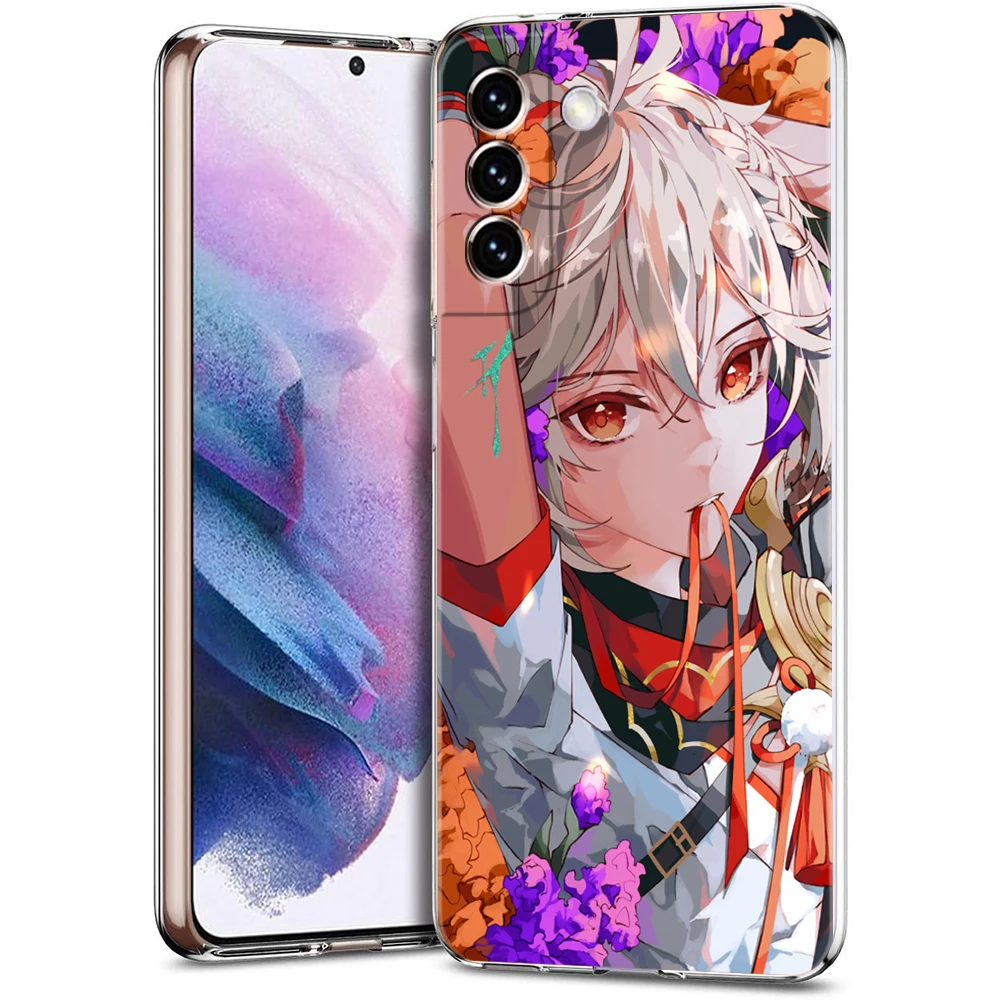 Чехол для телефона Genshin Impact Hu Tao Xiao для Samsung Galaxy S24 Plus S23 S22 S21 S20 FE Ultra 5G S10 S10E S9, прозрачный силиконовый чехол