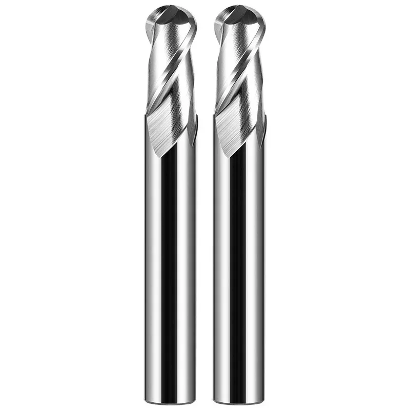 Ball Nose End Mill Tungsten Carbide Cutter R0.5 R1 2 3 4 5 6 7 R8 9 R10 2 Flute For Wood aluminium CNC Router Bit Milling Tool