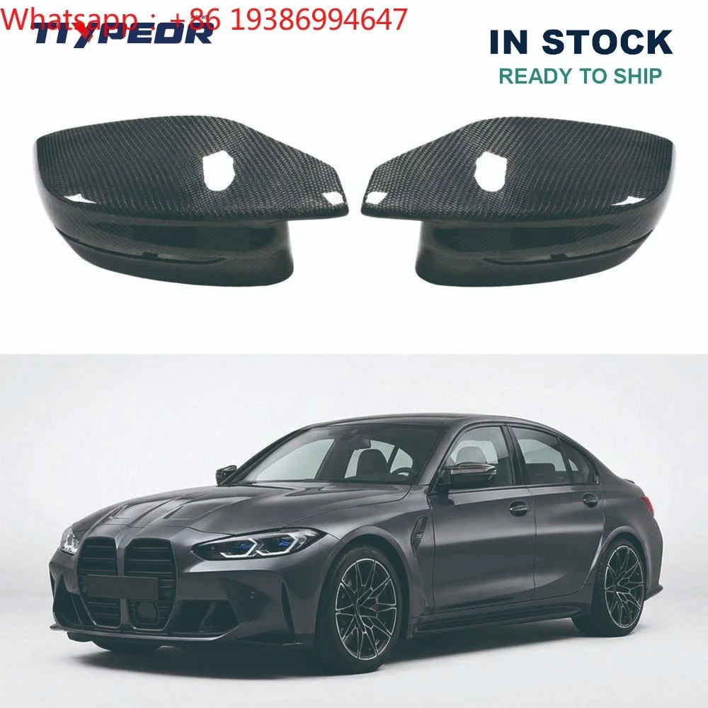 For TIYPEOR Dry Carbon Fiber Side Mirror Cover for  G80 G81 M3 G82 G83 M4 G87 M2 G20 G21 G22 G23 G26 G42 Autoclave Process Shell