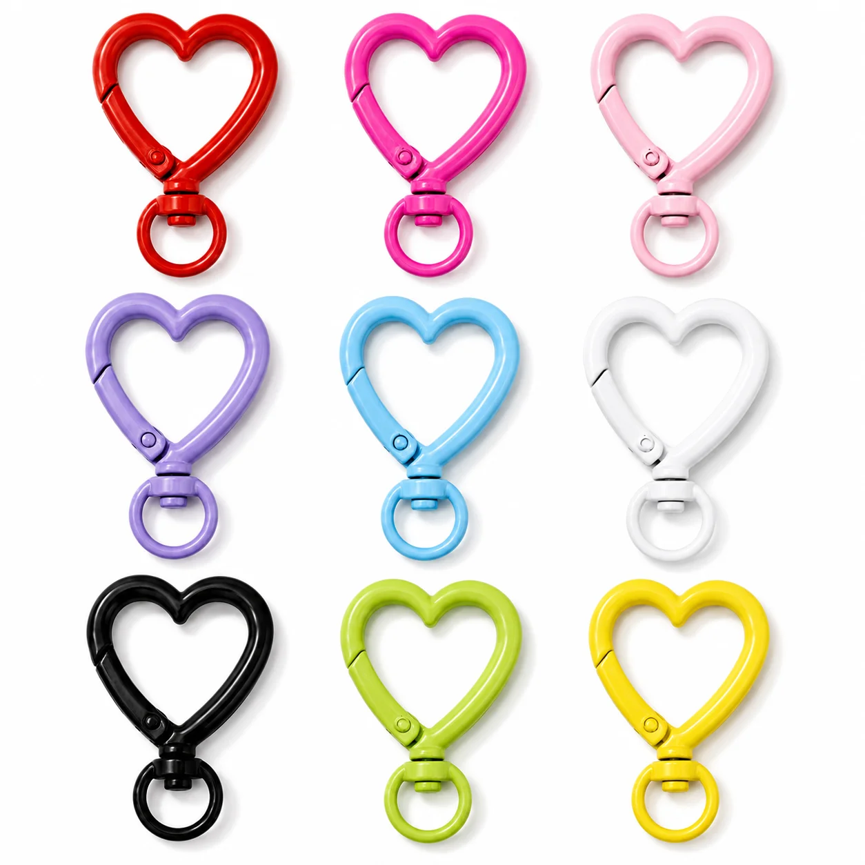 10 Pcs Metal O Ring Spring Buckle for DIY Jewelry Openable Round Keychain Bag Clip Hook Dog Leash Buckle Connector