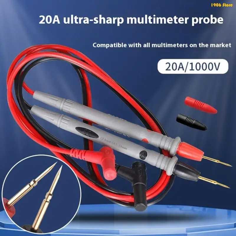 U1JB Strong 1000V 20A Test Probes Ergonomic Design for Most Digital Multimeters