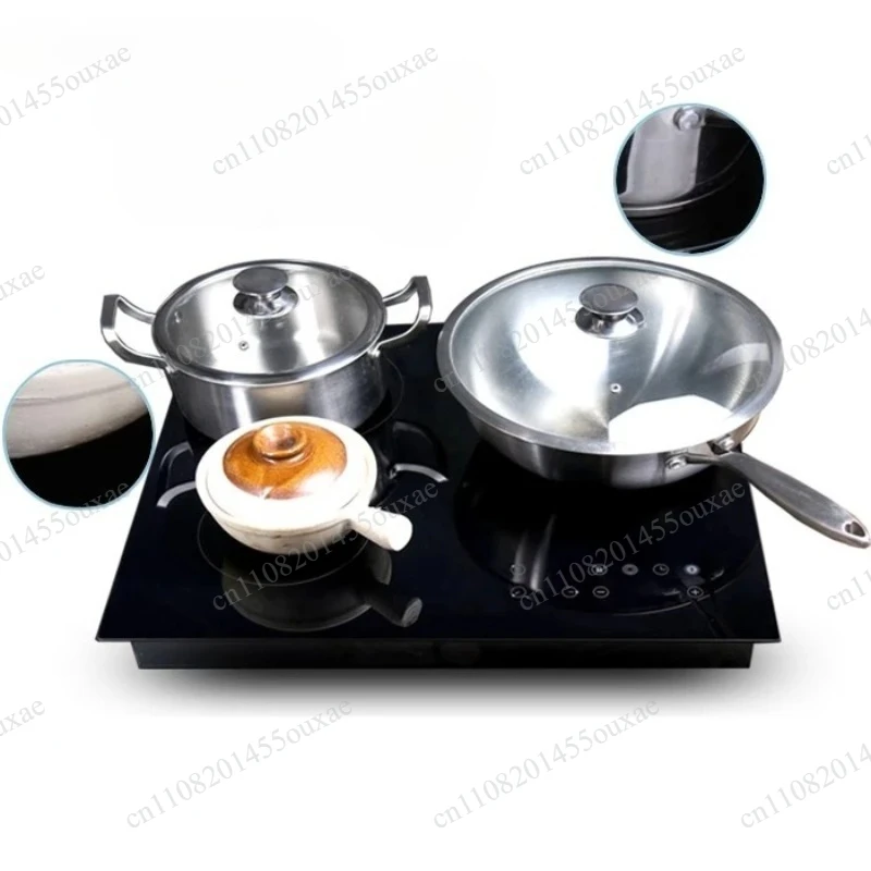 Embedded Ceramic Cooker, 3 Burner High Power Electric Stove, Integrated Vitro Ceramic Hob for Household Kitchen Cooking