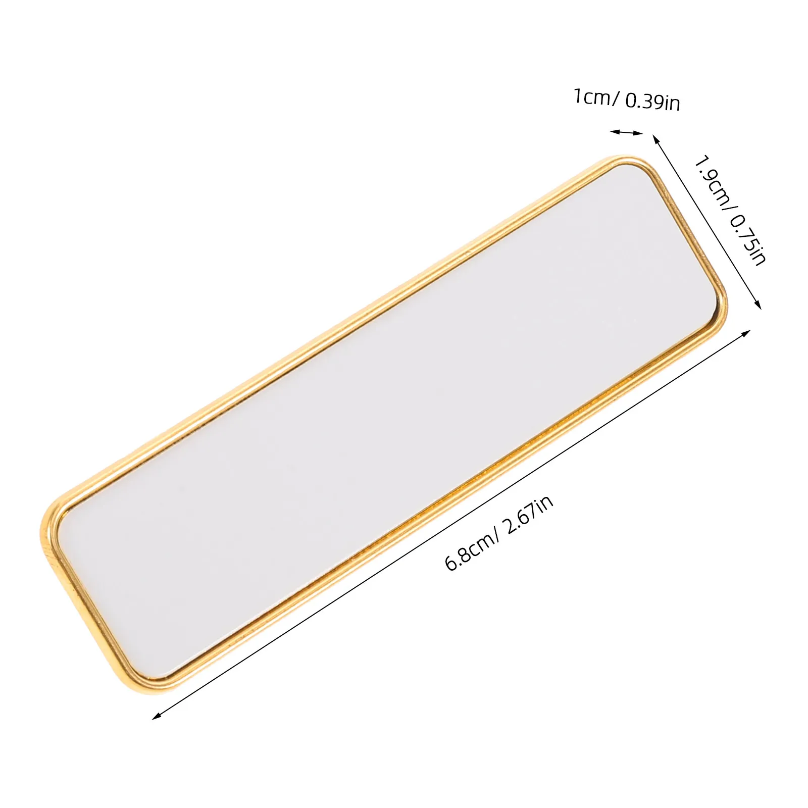 4Pcs Sublimation Blank Id Name Badge Alloy Pin Back for Office Employee Work Name Tags Identification Badge Sublimation Tags