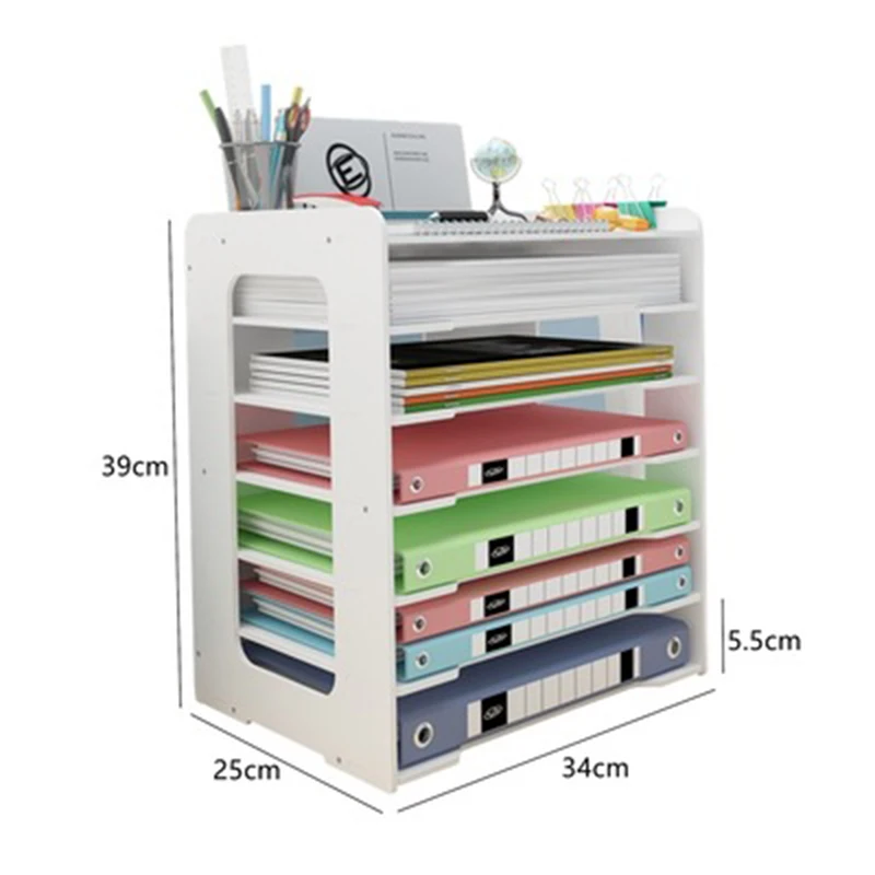 

5 Layers Simple Office Desktop File Rack, Storage Rack, Office Desk Folder Storage Box, File Frame, Book Stand, Data Rack