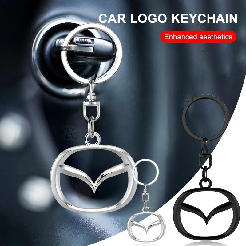 Car Key Chains Keyring Pendant Metal Keychain Holder Auto for Mazda 3 6 CX5 2 CX3 CX9 MX5 RX8 MS GJI GH BK MP Wheel Center Caps