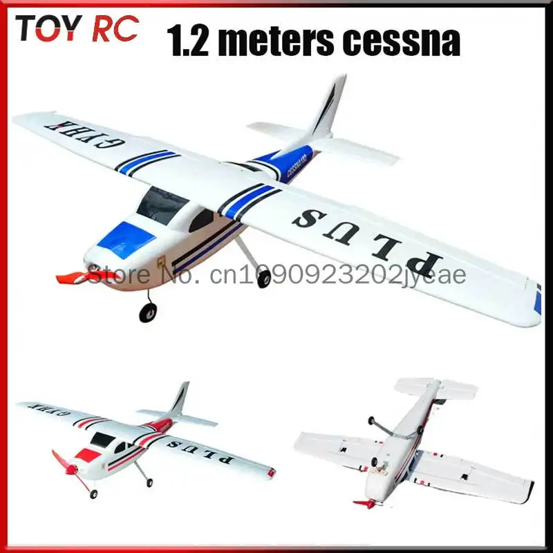 1.2-Meter Wingspan New Cessna Plus Large-Sized Glider 2.4g Electric Epo Fixed-Wing Impact-Resistant Remote-Control Model Aircraf