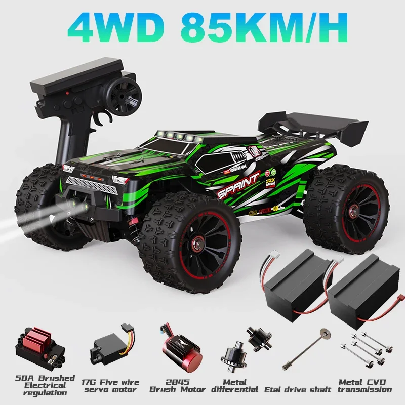 

1:14 85 км/ч или 50 км/ч 4WD RC автомобиль со светодиодным пультом дистанционного управления Высокоскоростной дрифт Monster 4x4 Грузовик для детей Vs SCY16101 16102 Игрушки