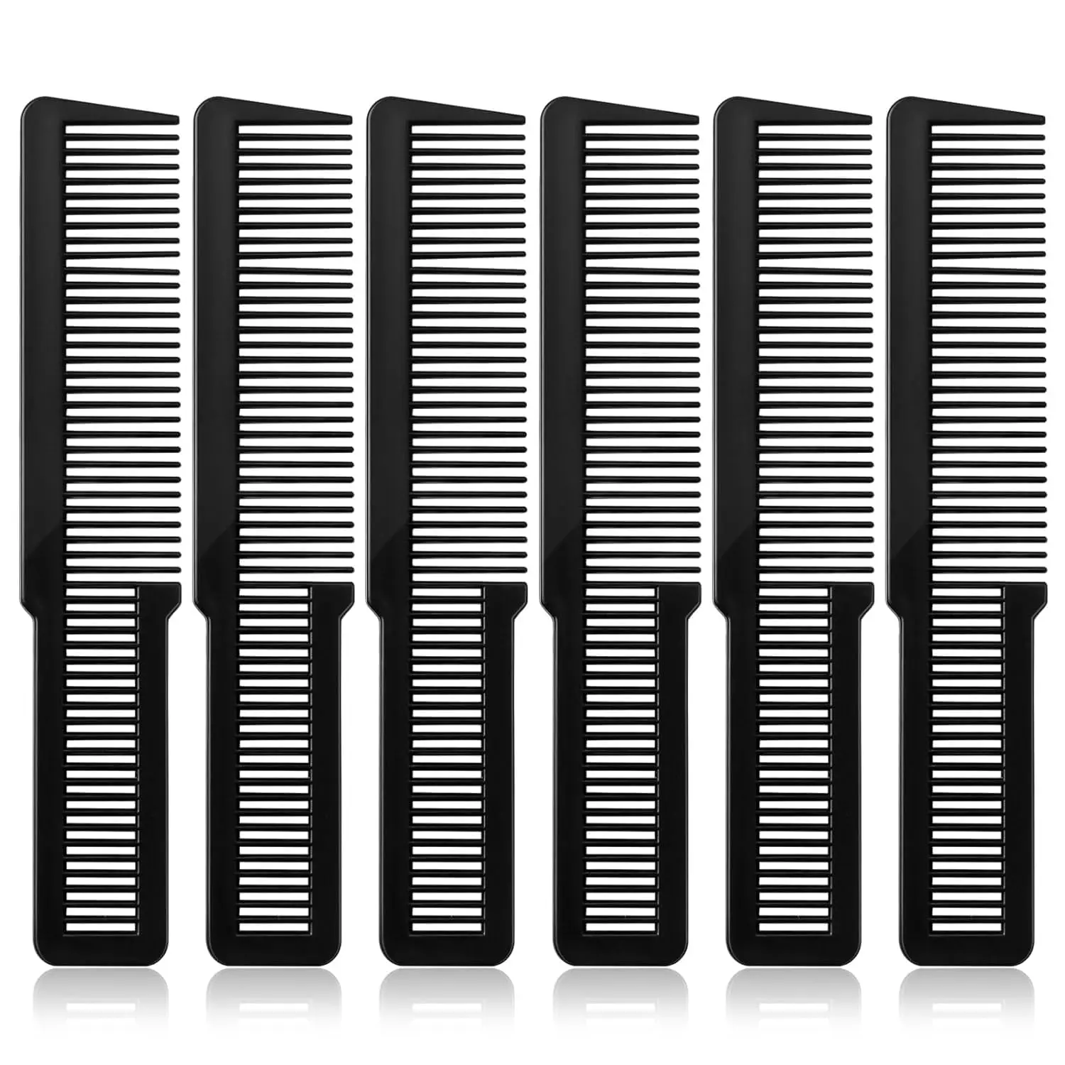 6-Piece Professional Hair Cutting Comb Set for Men and Women, All-Purpose Stylist Tools for Home Salon (Black)