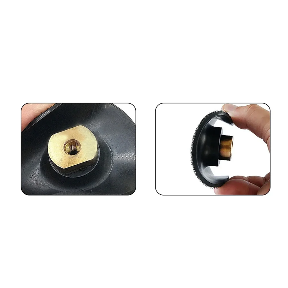 A40T 2X Supporto in gomma per lucidatura Supporto per disco abrasivo per smerigliatrice angolare M14 Tampone di supporto per molatura autoadesiva 3 pollici