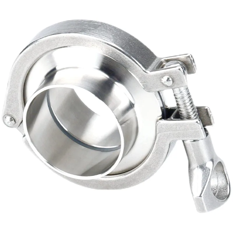 1 Set 1.5''--6-1/4'' Sanitary Flange Pipe Weld Ferrule + Tri Clamp + PTFE Or Silicone Gasket Stainless Steel SUS SS 304 TriClamp