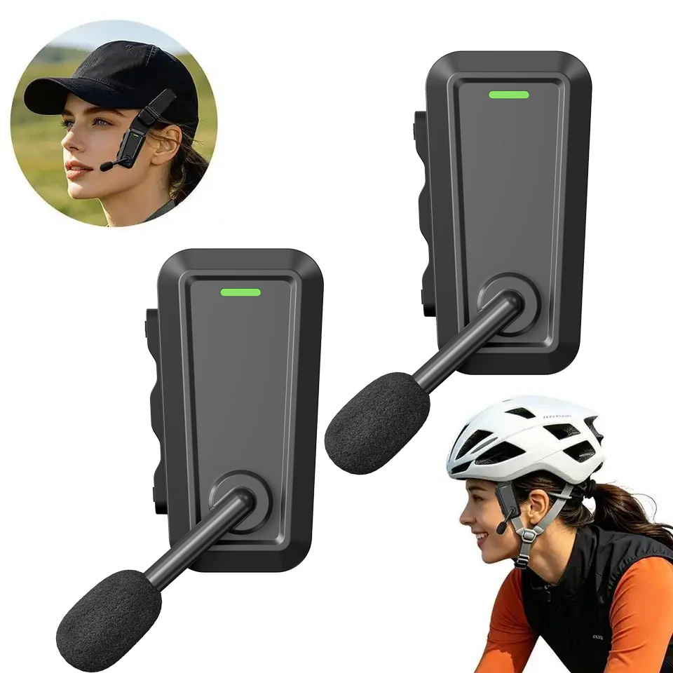 1/2 Stück C10 Bluetooth 6.0 Helm-Intercom-Headset, kabellose Motorrad-Kopfhörer mit Geräuschunterdrückung für Outdoor-Klettern und Radfahren