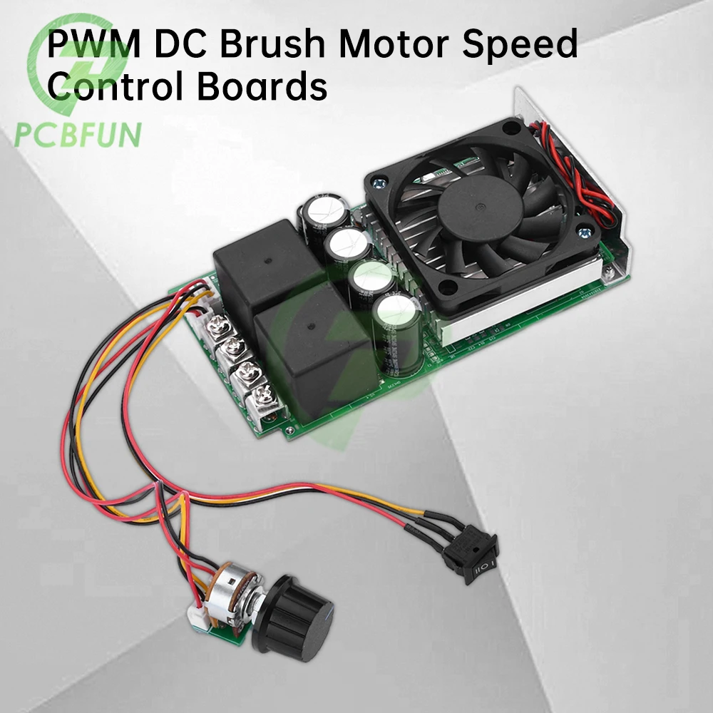 DC 10-50V Voltage Regulator 100A 0.01-3000W PWM DC Brush Motor Speed Board Programmable PLC Control Switch for automobile fan