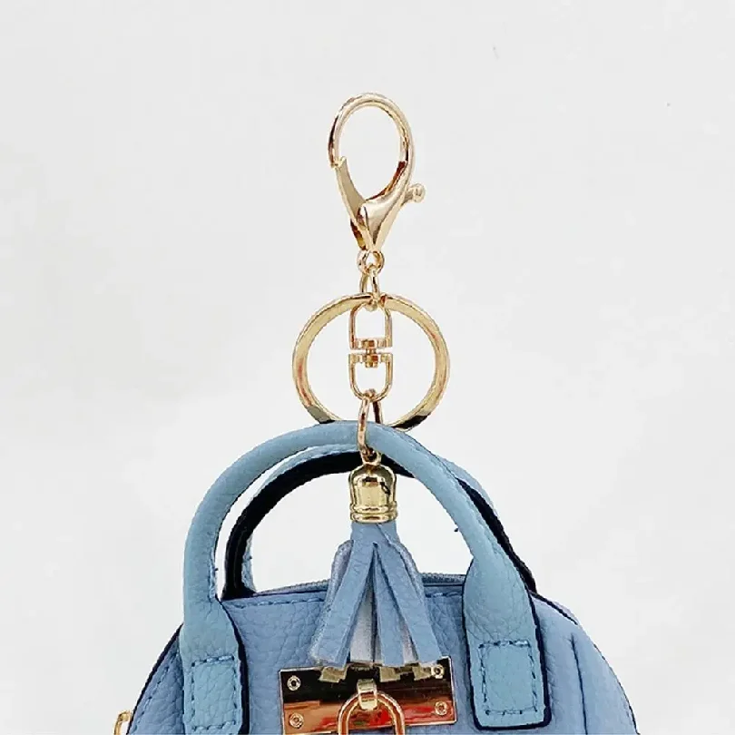 Mini Handbag Coin Purse With KeyChain Mini Luxury Headphone Bag Leather Coin Bag Small Leather Mini Handbag Keychain Women/Lady view 5
