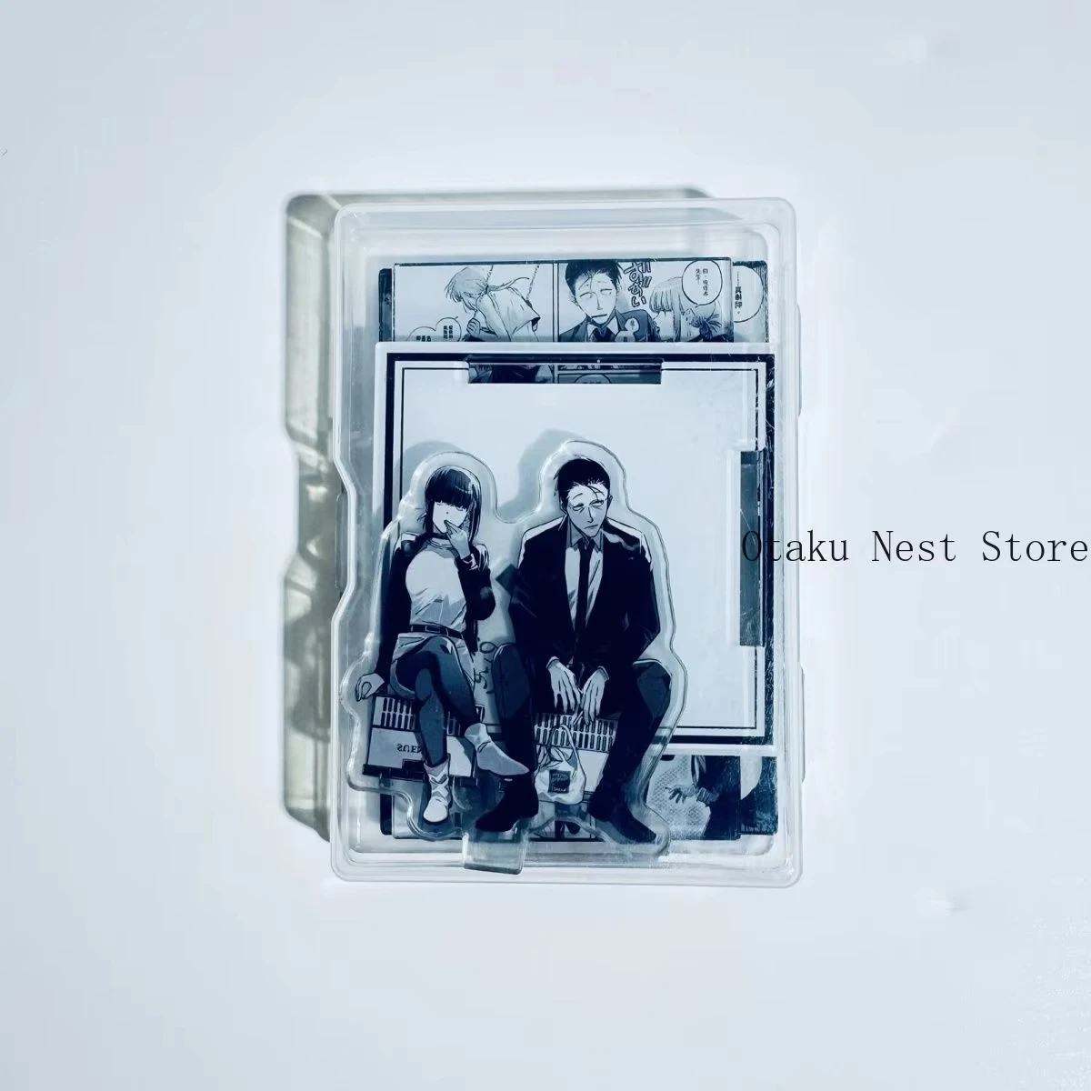 Sasaki Yamada Manga Scene Acrylic Stand Smoking Behind the Supermarket with You Double Door Background Acrylic Desktop Ornament