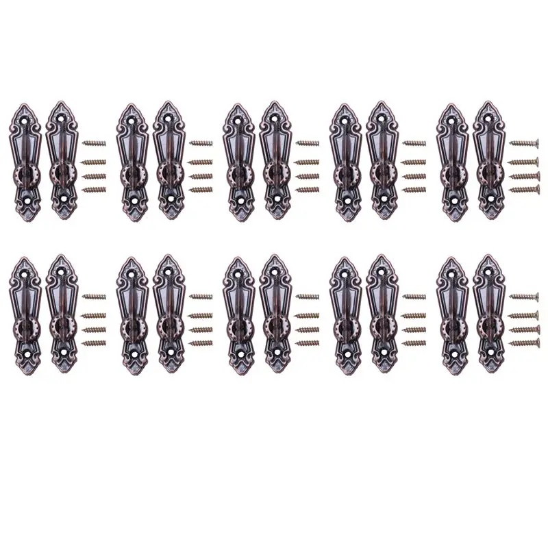 YLS-Metal Curtain Tassel Tie Back Tieback Mini Wall Hooks 20PCS Red Bronze