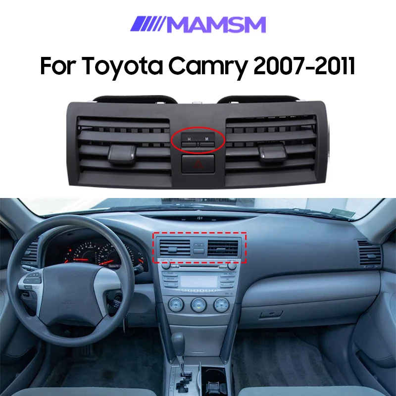 MAMSM For Toyota Camry 2007-2011 Car Dashboard Conditioning AC Air Vent Grille Outlet Kit Air Conditioning Windows Replacement