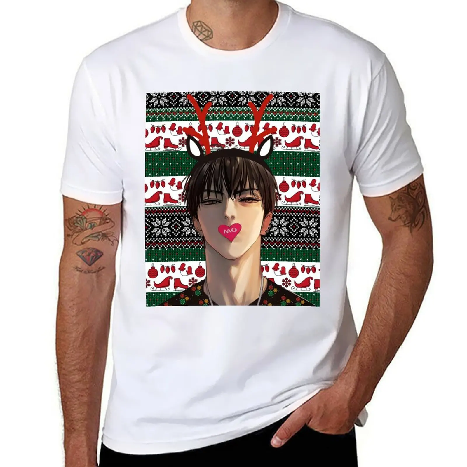 

19 days he tian christmas ugly sweater T-Shirt Relaxed Fit Casual Short Sleeve Top