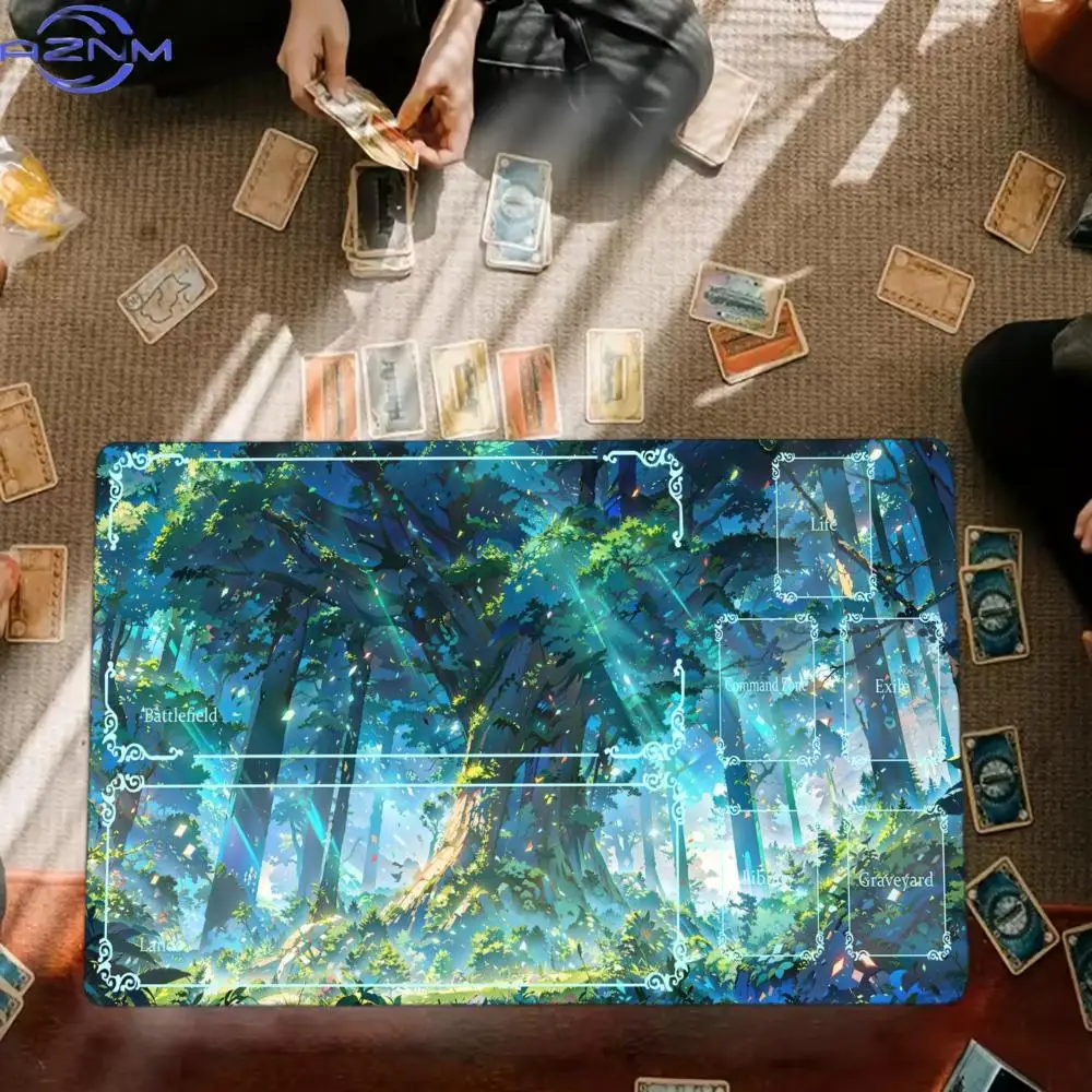 Magic Forest Tree Magic Party Mouse Pad Playmat MTG TCG Office Desk Mat for Work Game PC Laptop Rug Carpet MousePad