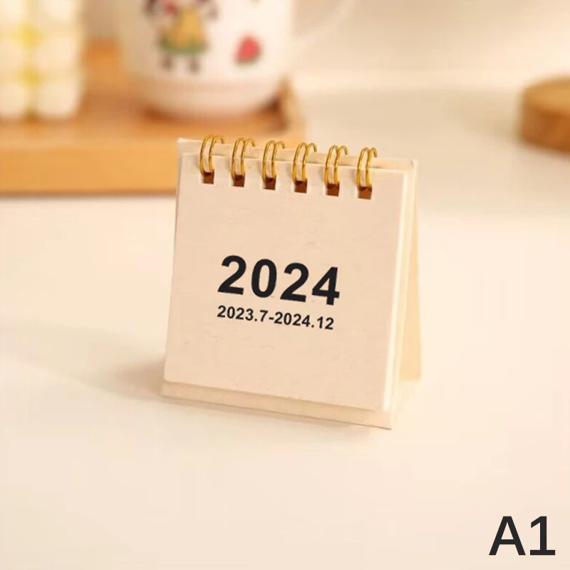 2023-2024 Mini Desk Calendar Desktop Standing Flip Calendar For Planning Organizing Daily Schedule Office School Supplies 1Piece