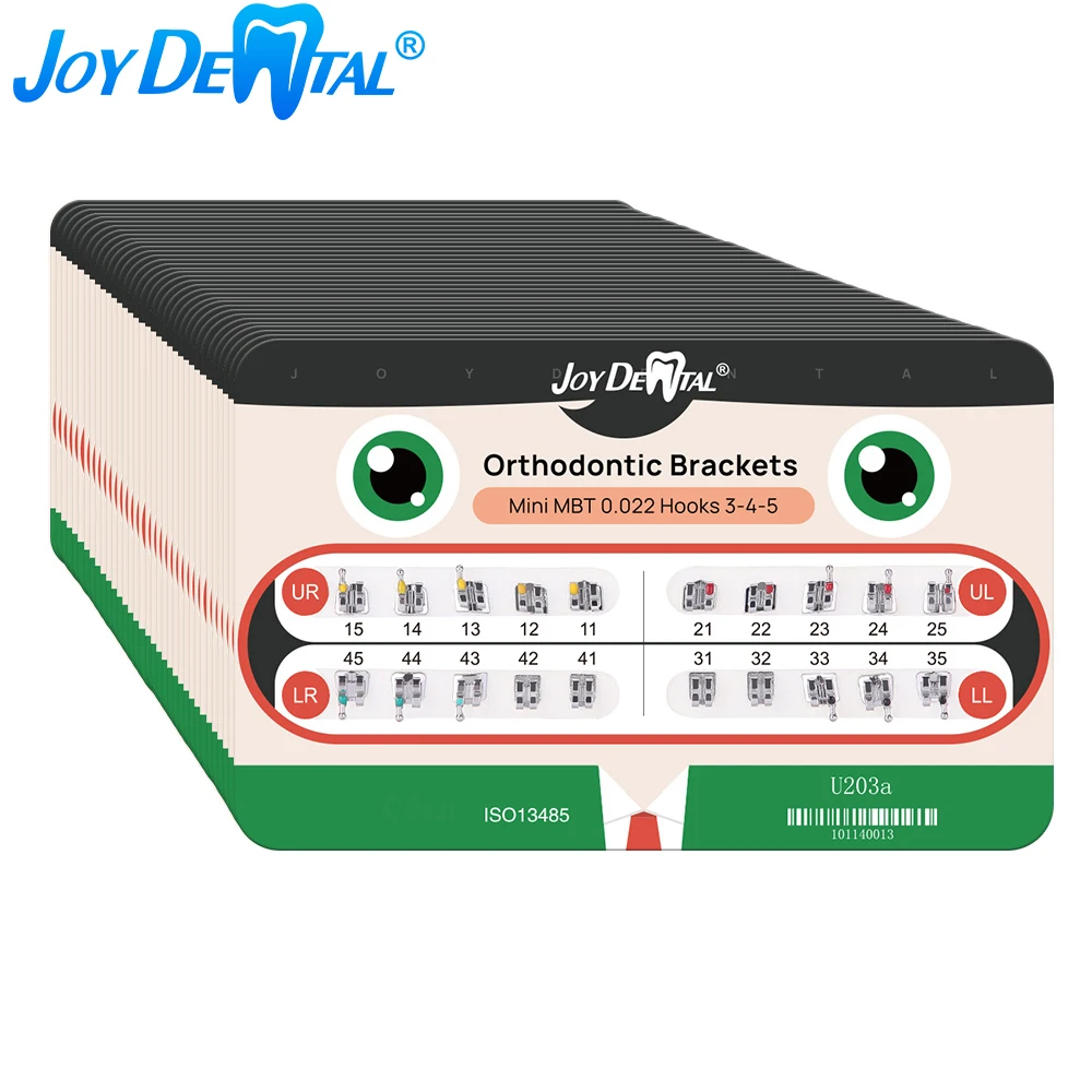 JOYDENTAL 50 Packungen = 1000 Stück Zahnklammern MIM Monoblock Kieferorthopädische Klammer Metall