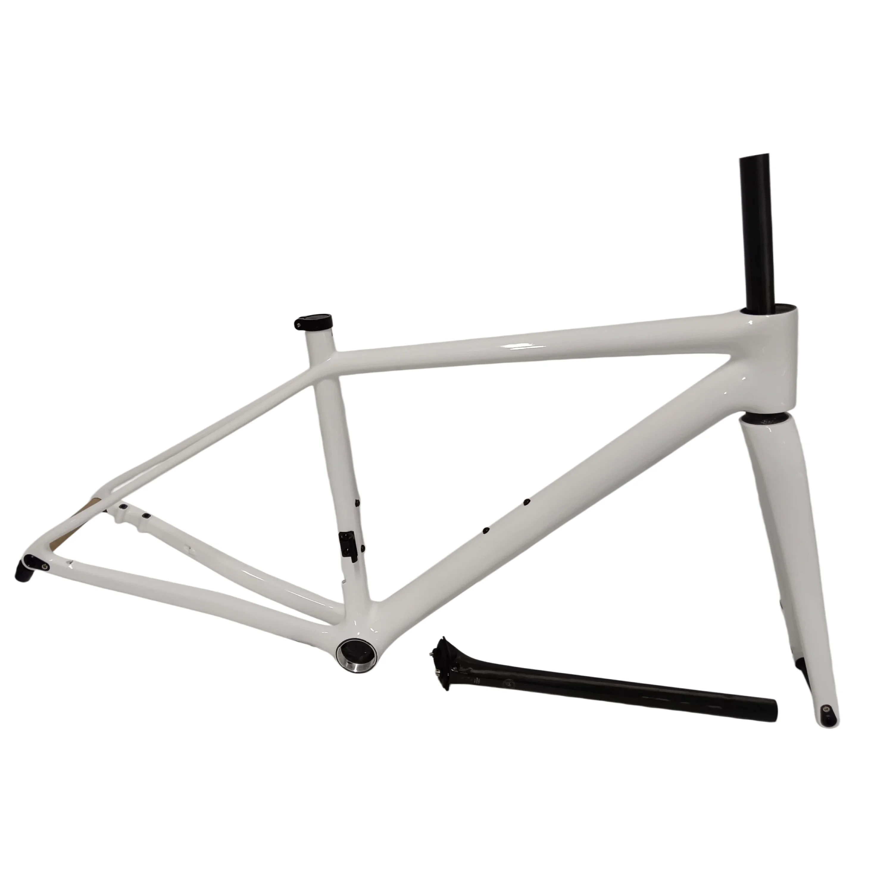 

Полностью белая сверхлегкая рама для шоссейного велосипеда из карбона T1000 с внутренней проводкой тросов, аналогичная BigRock Aethos, всего 580 г.