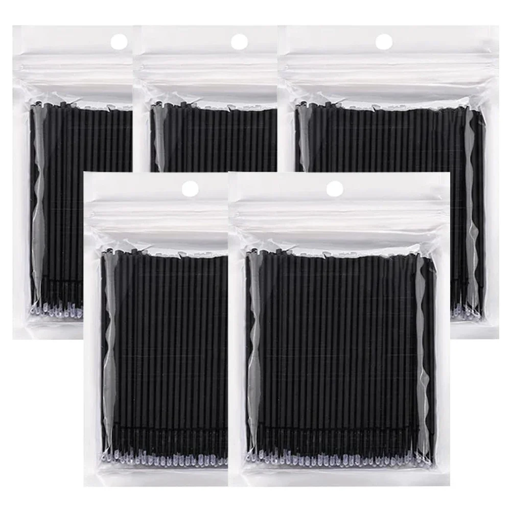Brosses à cils jetables, 500/1000 pièces, écouvillon en cristal, microbrosses, outil d'extension de cils, greffage, applicateurs pour enlever les cils