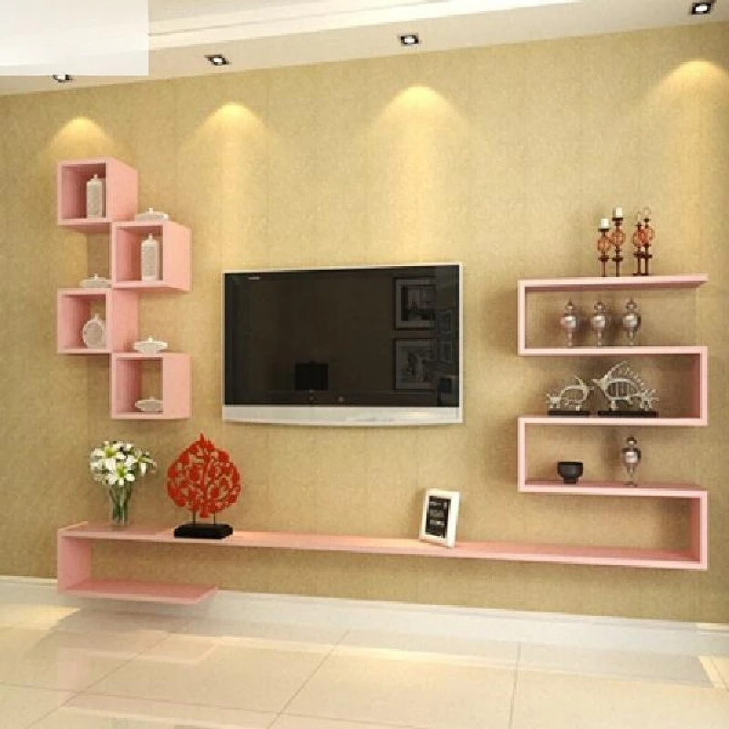

Minimalist wall rack, wall-mounted TV cabinet, living room set-top box rack, background wall