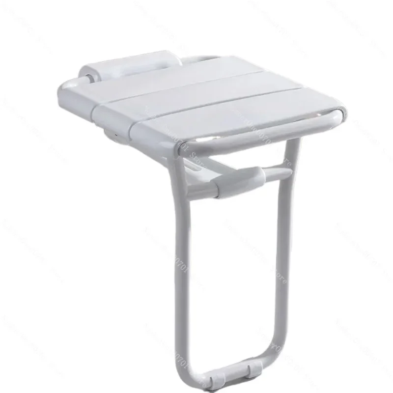 8905 Wall Mounted Bath Stool Stainless Steel PVC Plastic Bathroom Wall Foldable Bench F olding Shower Chair Shower F olding Seat