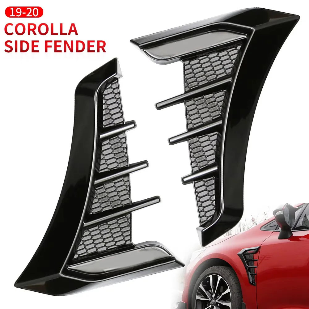 For Toyota Corolla Altis Side Fender Air Vent Trim Sticker LEVIN Car Accessories ABS Bumper Carbon Fiber 2019 2020 2021 2022