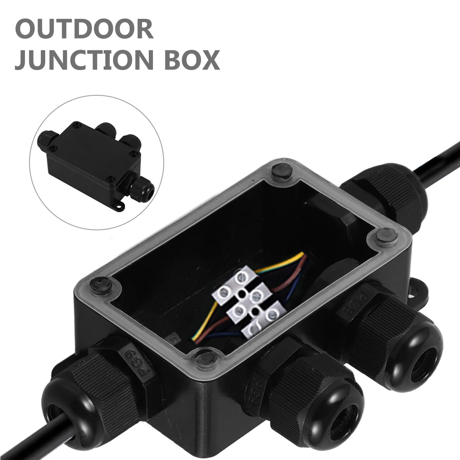 Compact Lightweight Outdoor Extension Cord Cover Waterproof Electrical Box for -Hanging Connections Weatherproof
