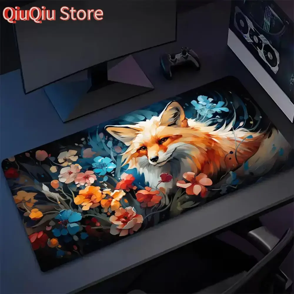 Flowers fox Mouse Pad Large MousePad XXL mini PC Gaming Rubber carpet Lock Desk Mat Computer mouse Gamers phone work office