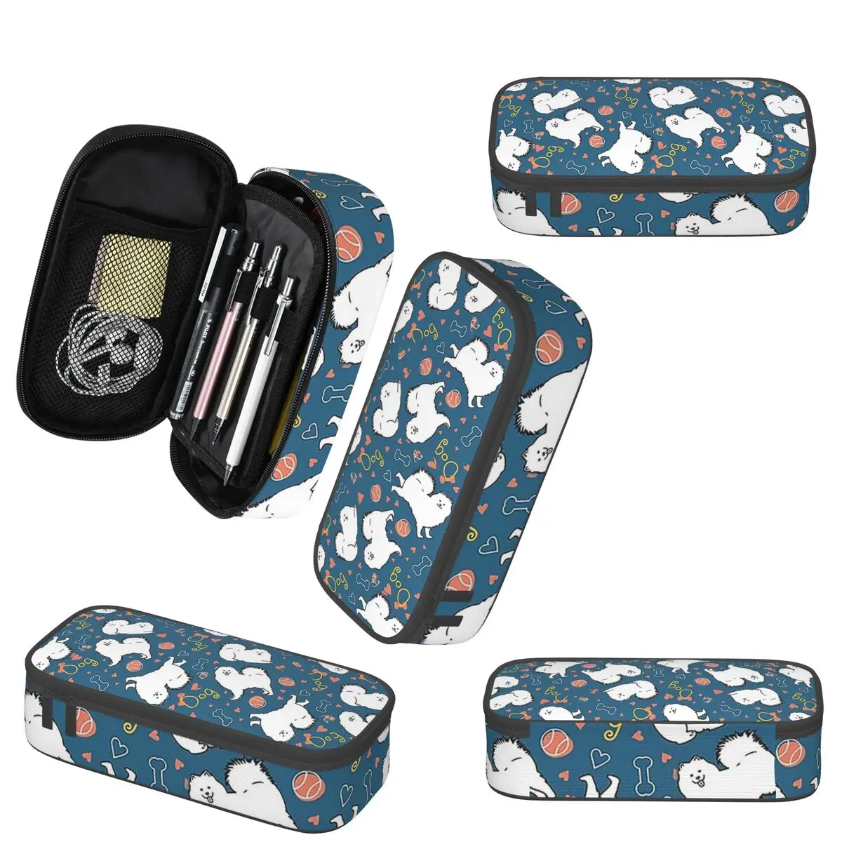 Astuccio per matite Love Samoiedo per regali per bambini Astuccio per penne Astuccio per matite Forniture di cancelleria Astuccio portapenne