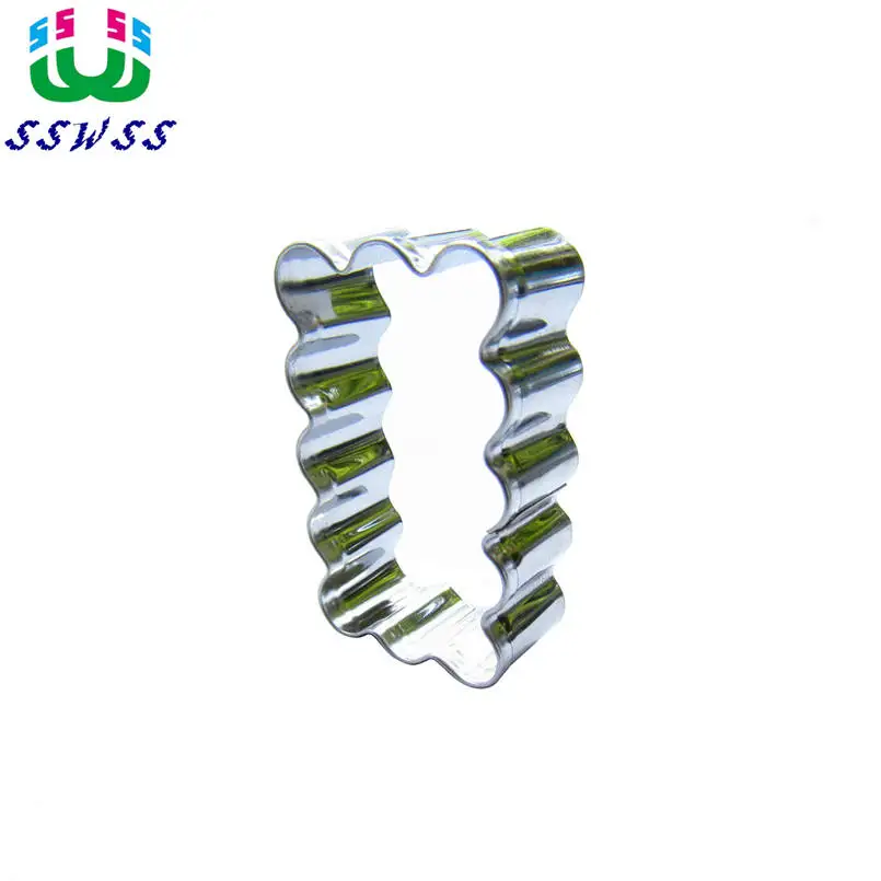 Wave Shape Mini Rectangle Cake Cookie Biscuit Baking Molds,Stainless Steel 4.5 CM Bricks Cake Decorating Fondant Cutters Tools