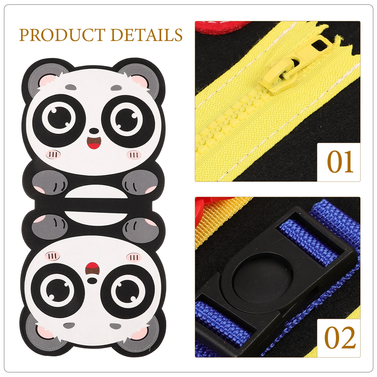

Panda Felt Busy Boards For Toddlers Montessori Activity Baby Educational Sensory Plaything Preschool Skill