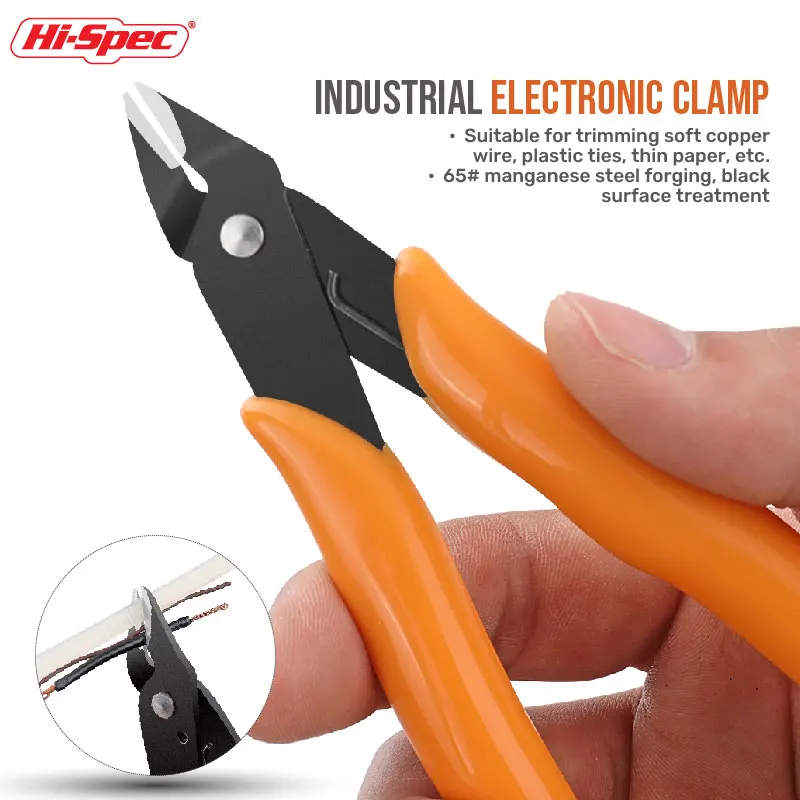 Hi-Spec Pliers Electrician Cut Wire Cable Cutters Cutting Side Snips Flush Pliers Diagonal Nipper Multi Functional Hand Tools