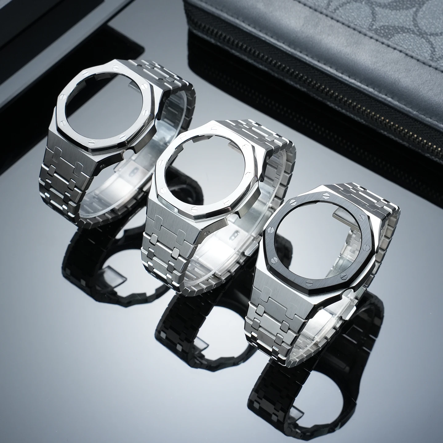 Suitable for Casio Octagonal Farm Oak GM-2100/GBM-2100 stainless steel case + strap gm2100 men's modified watch accessories
