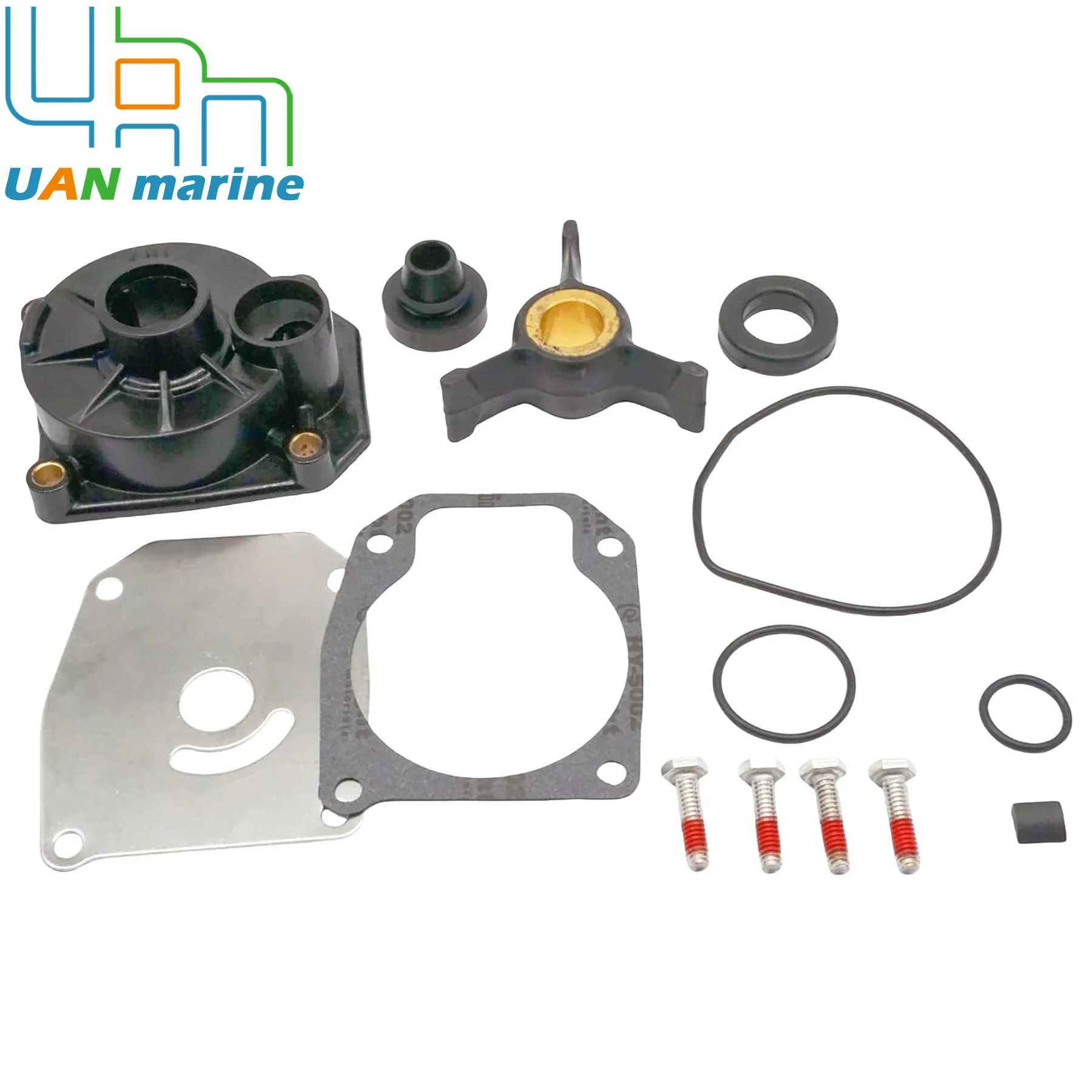 433548 392061 Water Pump Impeller Repair Kit W/ Carburetor Rebuild Kit for Johnson Evinrude 40 45 48 50 HP Outboard Motor 438592