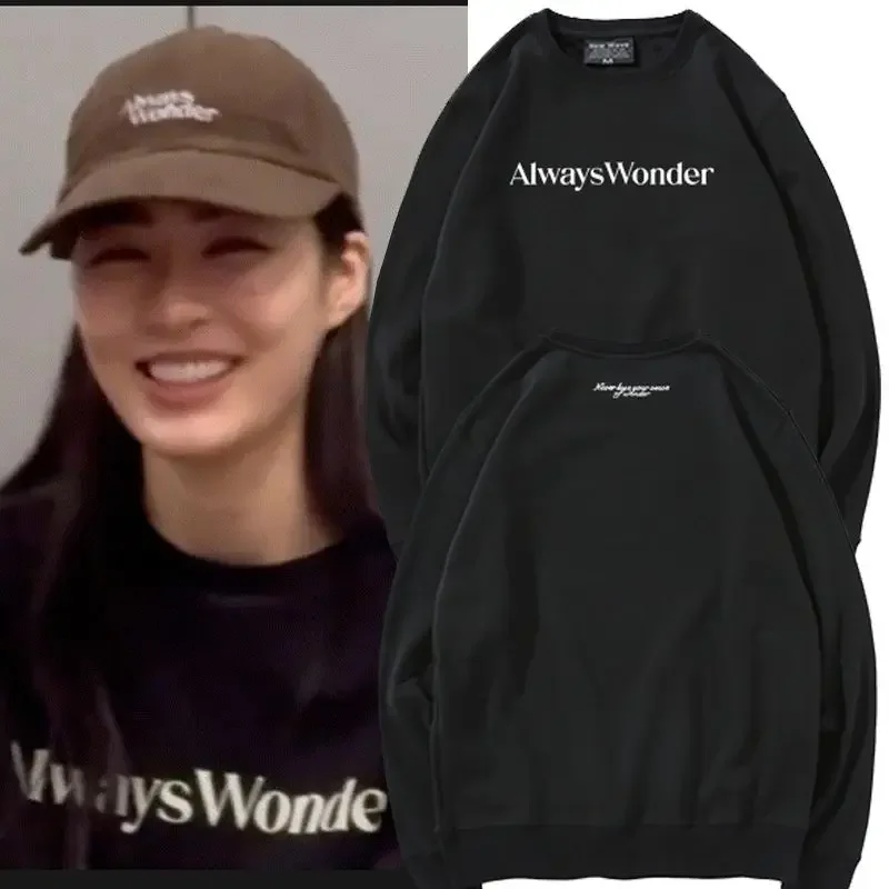 الدراما التايلاندية سرنا LingOrm Ling Ling Kwong نفس المتضخم هوديي النساء الرجال س الرقبة طويلة الأكمام Crewneck البلوز #1