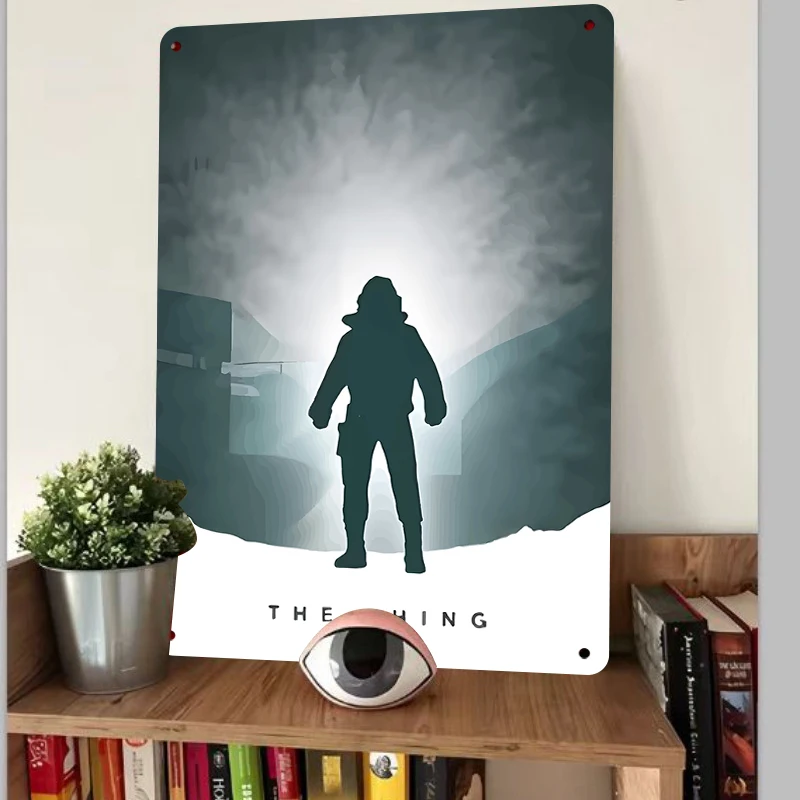 Classic Movie Peripheral Metal Iron Painting The Thing Theme Decorative Painting Home Bar Wall Art Hanging Painting