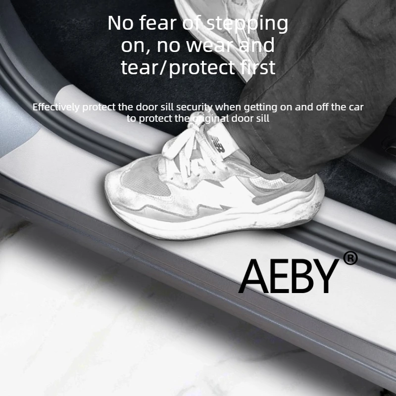 

AEBY For BYD Atto 2 Smart Driving Edition 2024-2025 Leather Door Sill Guard,Prevents Scratches & Dirt,Interior Protection