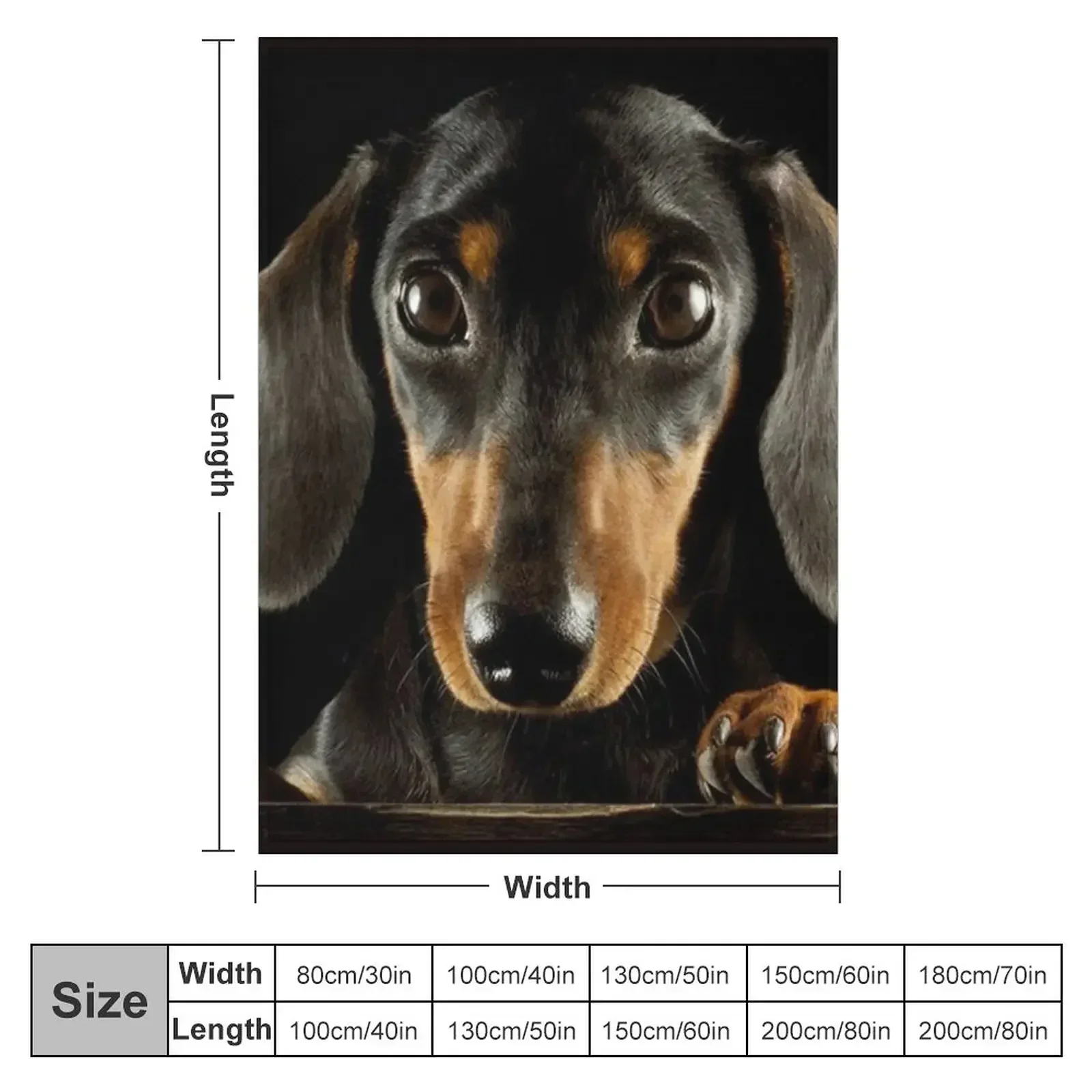 Dachshund Dog photo portrait Throw Blanket Cute Plaid Winter beds Extra Large Throw Bed linens Blankets