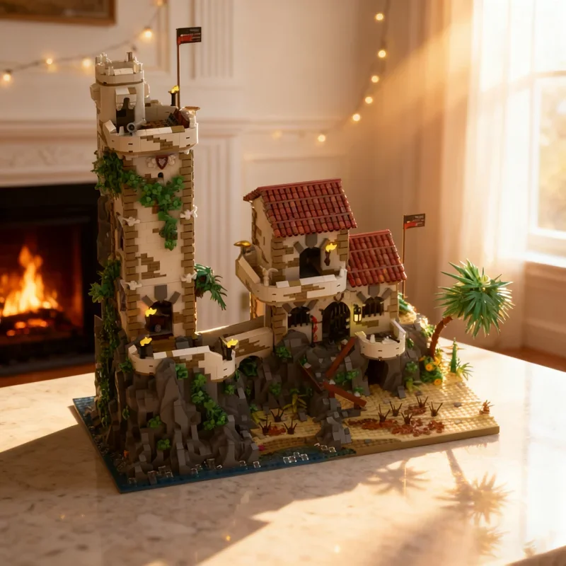 5101 pz MOC Port Sauvage Vecchia Guardia di Piazzale e Modello, Regali di Natale, Blocchi da Costruzione, Giocattoli Architettonici, Idea Fai da Te, Educativi, Compleanno