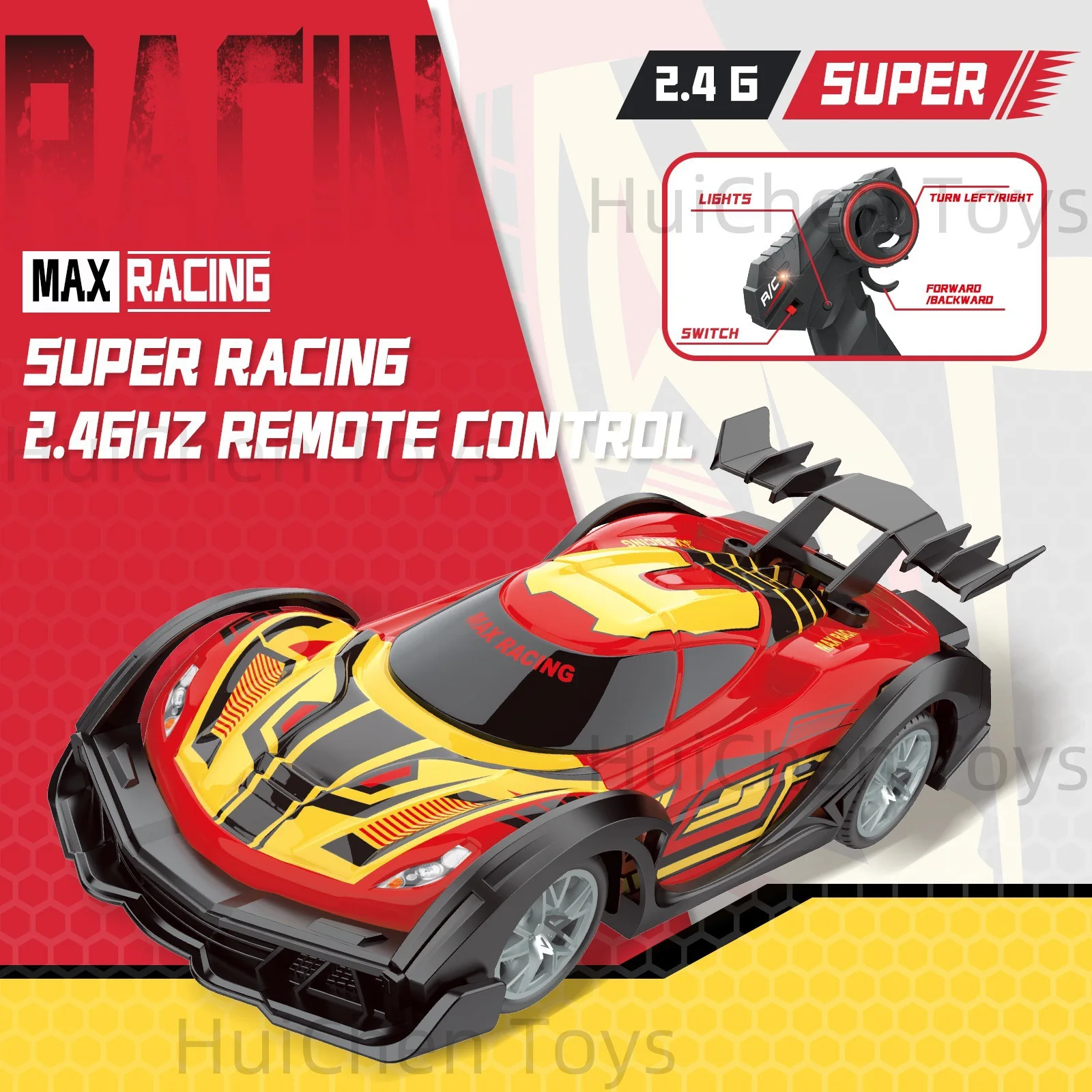 Remote Control Car Four-Wheel Drive Drift High-Speed Sports Car with Lights GTR Boys 2.4G Racing Professional Racing Toy