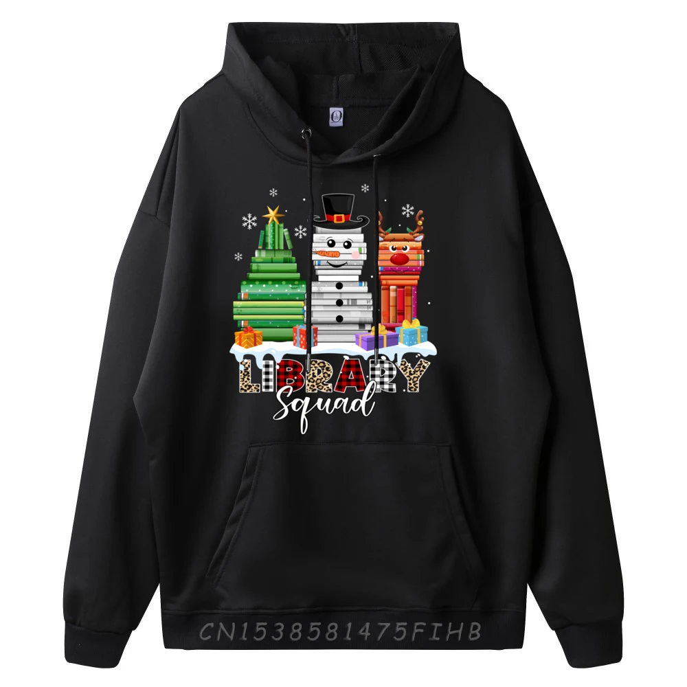 Christmas Librarian Books Xmas Tree Snowman Reindeer Library Hiphop Streetwear Men's Shirts