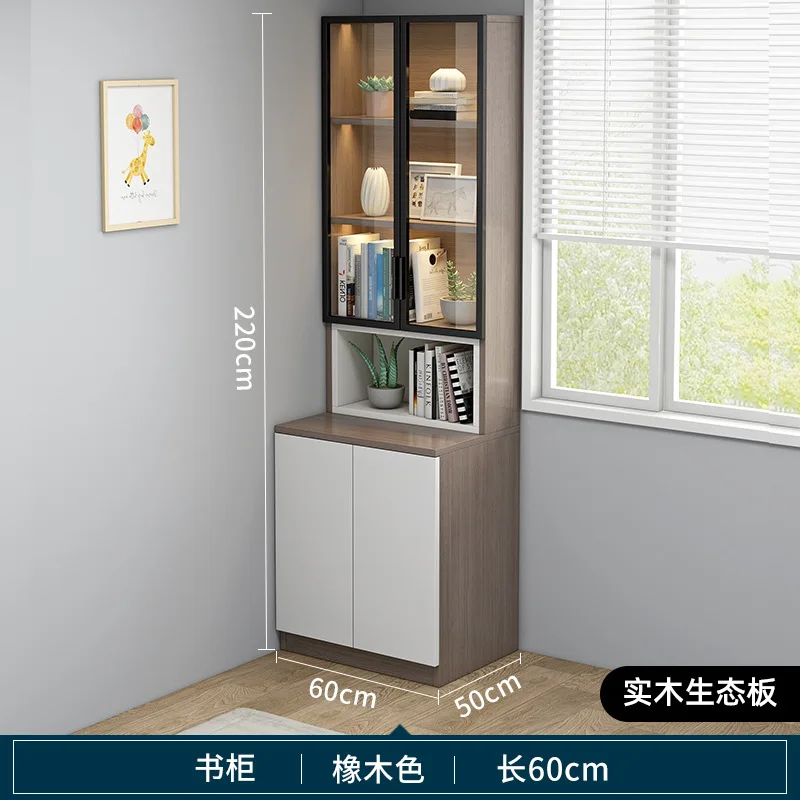 Solid wood bay window desk bookcase integrated balcony storage locker can sit bedroom window sill floor cabinet low cabinet