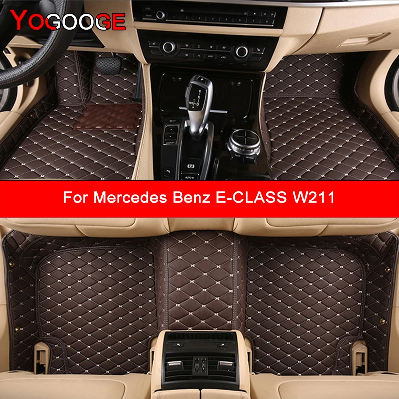 

YOGOOGE Custom Car Floor Mats For Mercedes Benz E-CLASS W211 2002-2008 E200-E500 Auto Carpets Foot Coche Accessorie