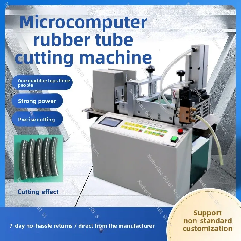 Fully Automatic Feeding Rubber Hose Cutting Machine Pneumatic Silicone Transparent Hose Cutter Desktop PE Water Pipe Cutter
