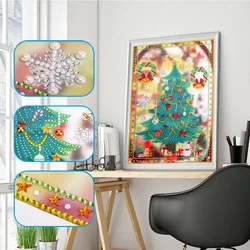 Christmas Tree Diamond Painting Special Shaped Diamond DIY 5D Partial Drill Cross Stitch Kits Crystal Rhinestone Picture Arts