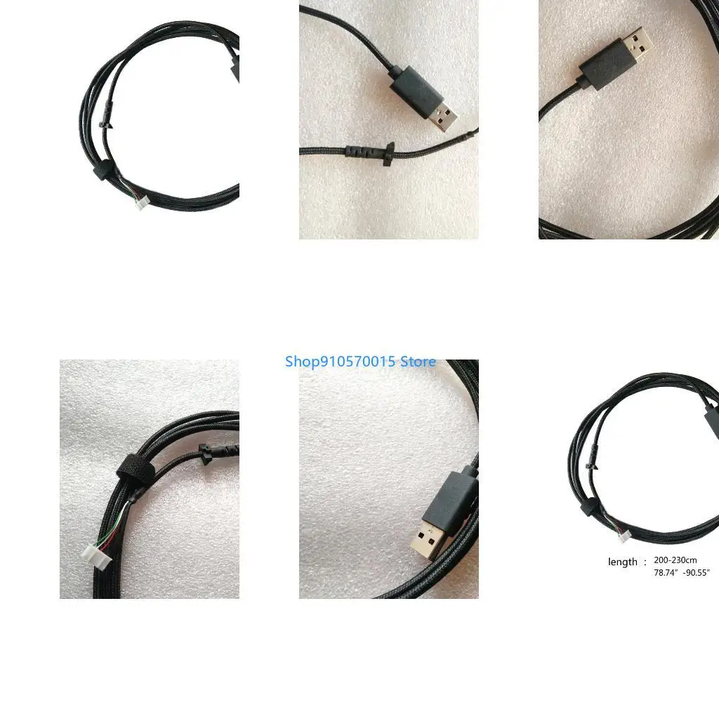 B95C Nylon Braided USB Mouse Cable For G403 GPRO G102 Mouse